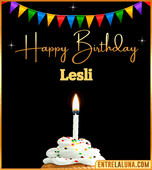 GiF Happy Birthday Lesli